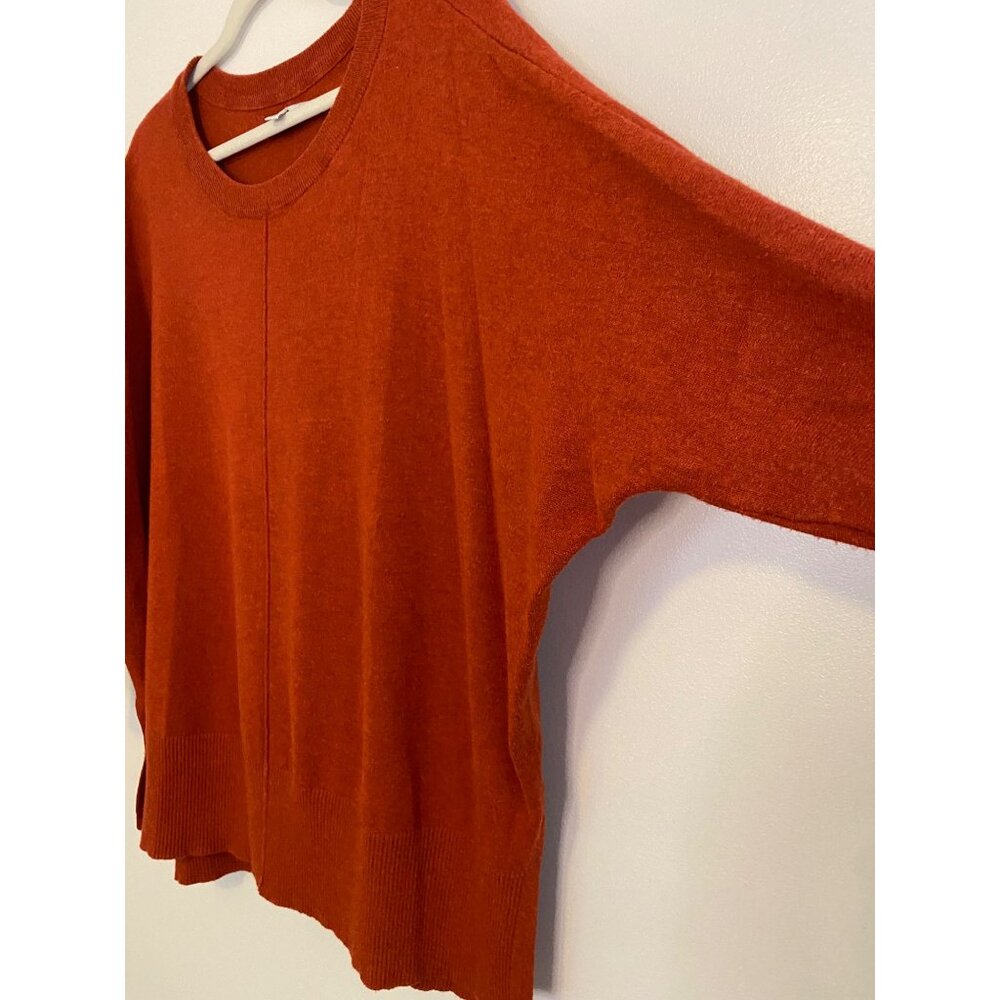 Rust Orange Dolman Sleeve Sweater By New Directions Size Petite M - Picture 4 of 6